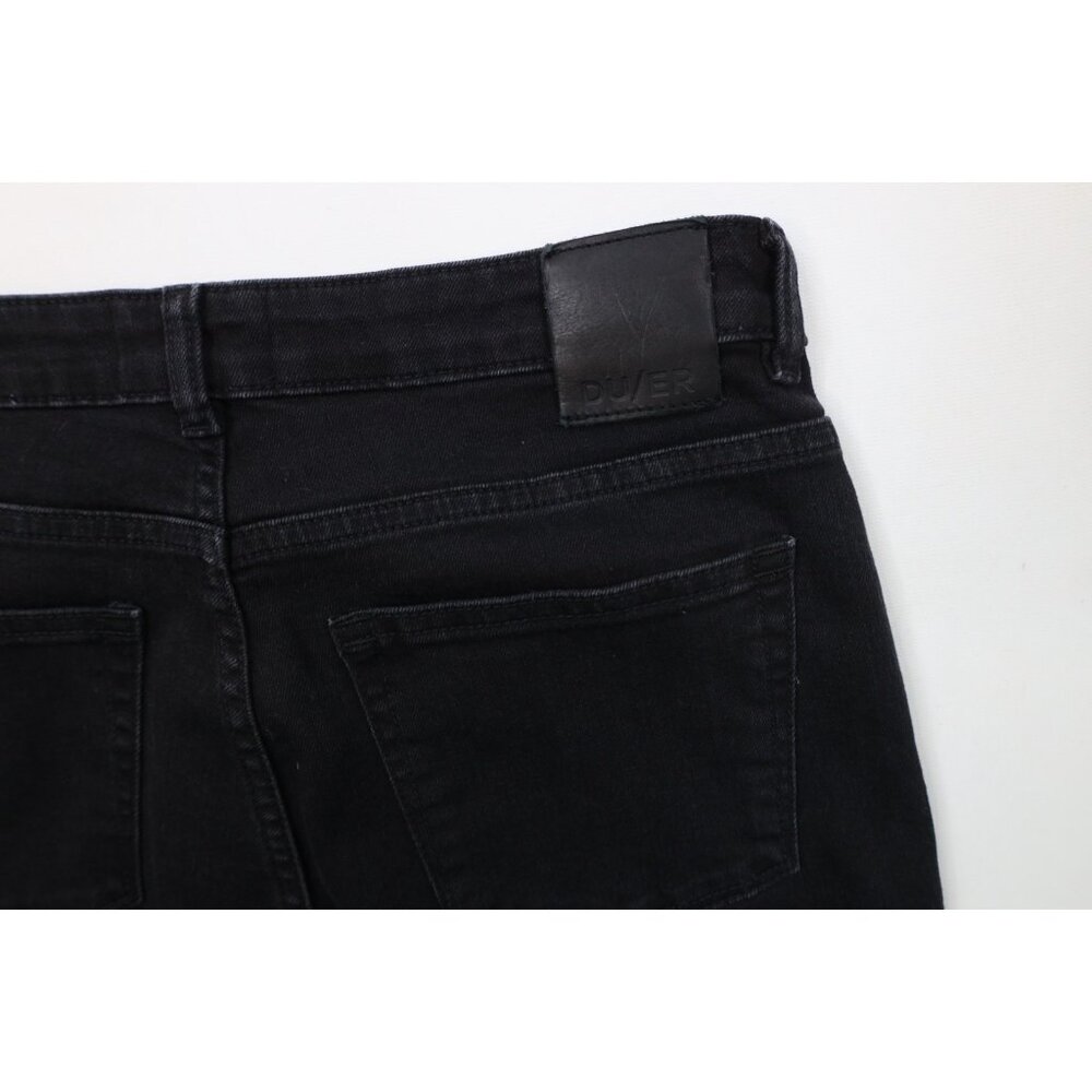 DU/ER DUER Womens Size 29 Faded Performance Denim Slim Straight Leg Jeans Black - Picture 16 of 16